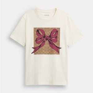 NWT Coach‎ Signature Square Bow T Shirt size XL